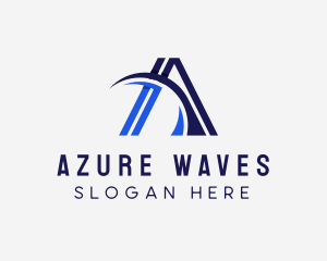 Wave SwooshLetter A logo design