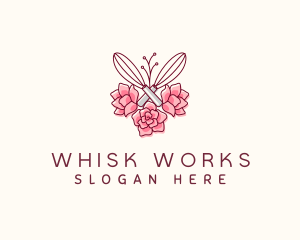 Whisk - Flower Whisk Patisserie logo design