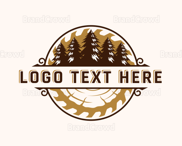 Sawmill Woodwork Lumberjack Logo