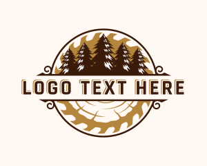 Industrial - Sawmill Woodwork Lumberjack logo design