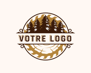 Sawmill Woodwork Lumberjack Logo