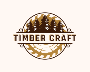 Sawmill Woodwork Lumberjack logo design