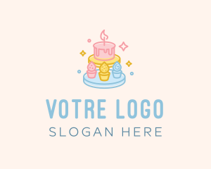 Colorful Pastry Cakes Logo