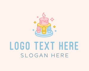 Food - Colorful Pastry Cakes logo design