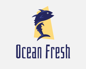 Tuna - Blue Tuna Fish logo design