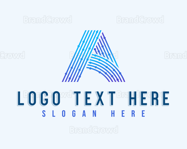 Digital technology Letter A Logo