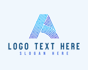Information - Digital technology Letter A logo design