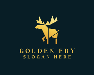 Golden Moose Safari Wildlife  logo design