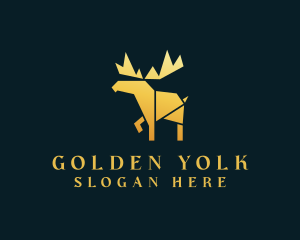 Golden Moose Safari Wildlife  logo design