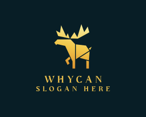 Animal - Golden Moose Safari Wildlife logo design