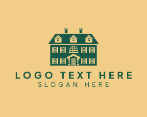 Ancestral - Colonial House Property logo design