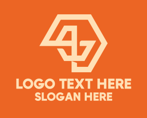 Hexagonal - Orange Abstract Hexagon logo design