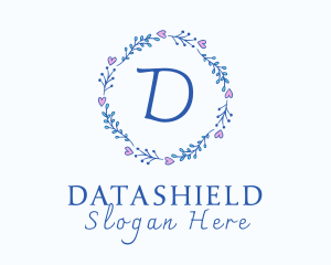 Floral Wedding Wreath  Logo