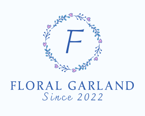 Floral Wedding Wreath  logo design