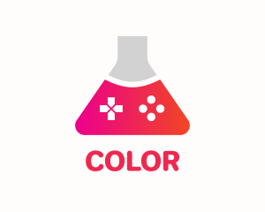 Gradient Flask Game Controller Logo