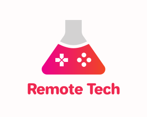 Remote - Gradient Flask Game Controller logo design
