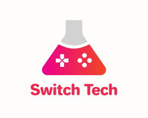 Switch - Gradient Flask Game Controller logo design
