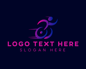 Treatment - Paralympic Wheelchair Disability logo design