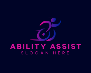 Paralympic Wheelchair Disability logo design