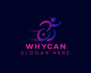 Running - Paralympic Wheelchair Disability logo design