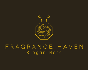 Gold Oriental Perfume logo design