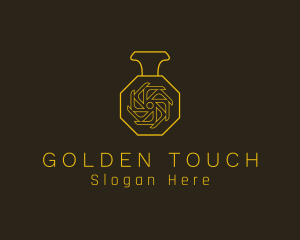 Gold Oriental Perfume logo design