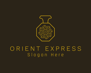 Gold Oriental Perfume logo design