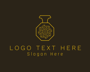 Cologne - Gold Oriental Perfume logo design