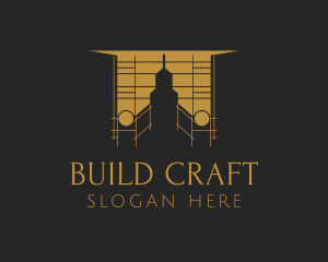 Gold Architecture Building logo design