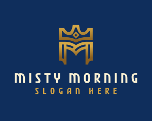 Deluxe Crown Royalty Letter M logo design