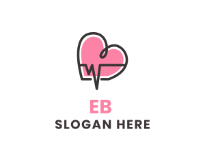 Clinic - Pink Lifeline Heartbeat logo design