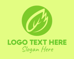 Ecology - Green Leaf Feather logo design