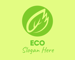 Green Leaf Feather Logo