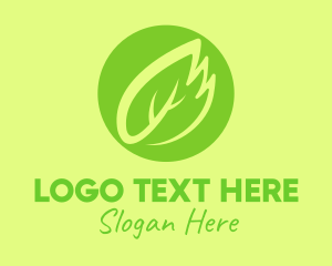 Health - Green Leaf Feather logo design