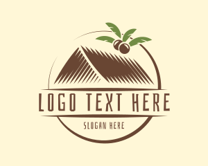 Hut - Organic Nipa Hut Roof logo design