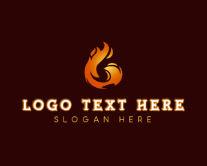 Hot - Burning Hot Letter G logo design