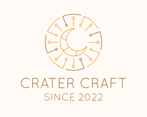 Crater - Cosmic Moon Astronomy logo design