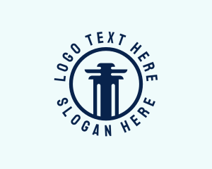 Temple - Modern Pillar Insurance logo design