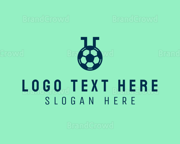 Soccer Sports Flask Logo