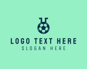 Blue - Soccer Sports Flask logo design