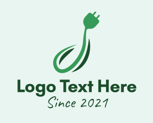 Sustainable Energy - Eco Energy Plug logo design
