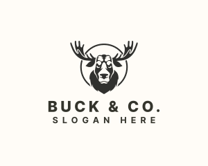 Moose Buck Wildlife logo design