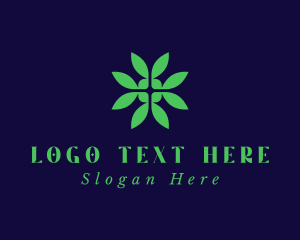 Vegan - Green Eco Leaf logo design