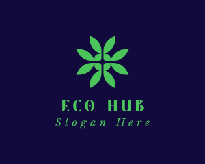 Green Eco Leaf logo design