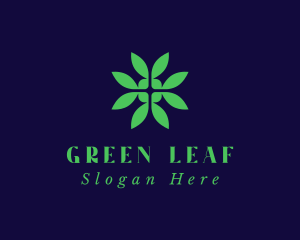 Green Eco Leaf logo design