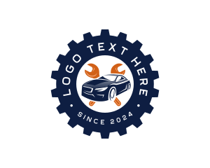 Wrench - Car Garage Mechanic logo design
