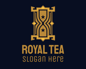 Gold Royal Hourglass logo design