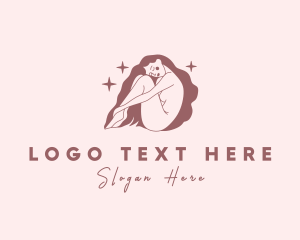 Therapy - Naked Woman Wellness Spa logo design