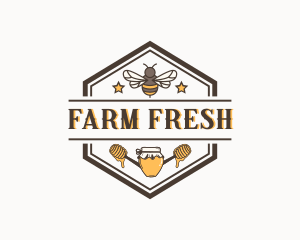 Organic Honey Bee logo design