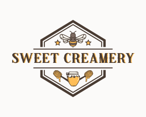 Organic Honey Bee logo design